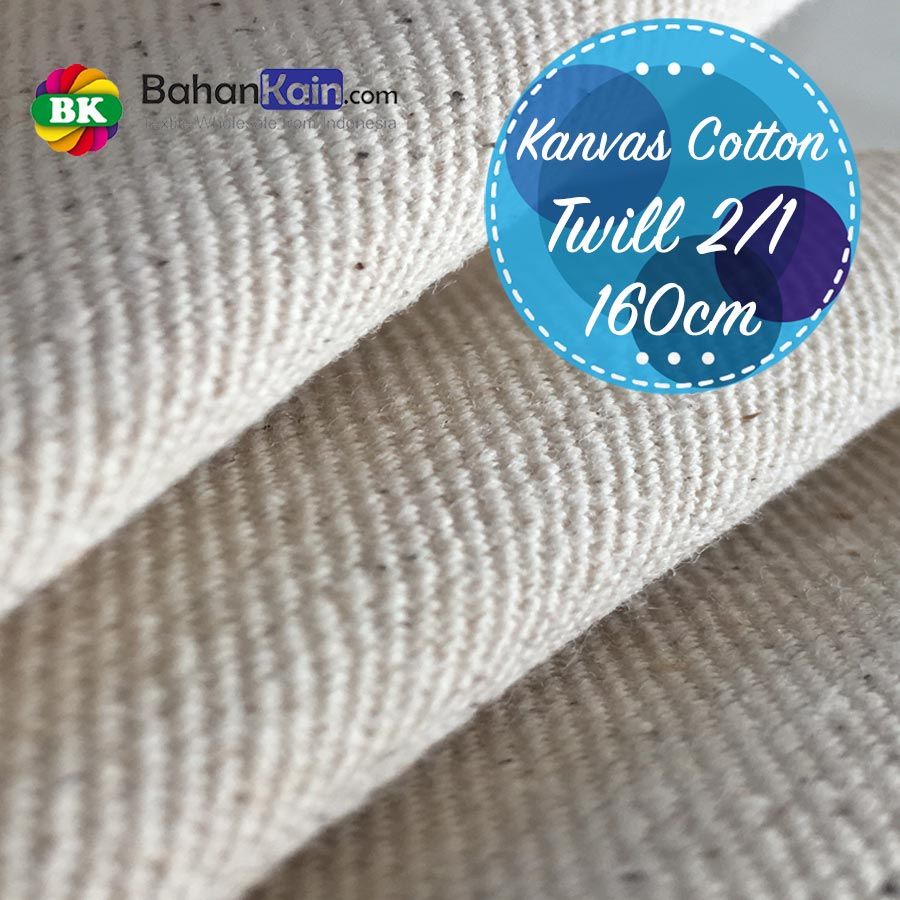 Jual Kain  Kanvas Katun Twill  2 1 Lebar 160 cm Greige 